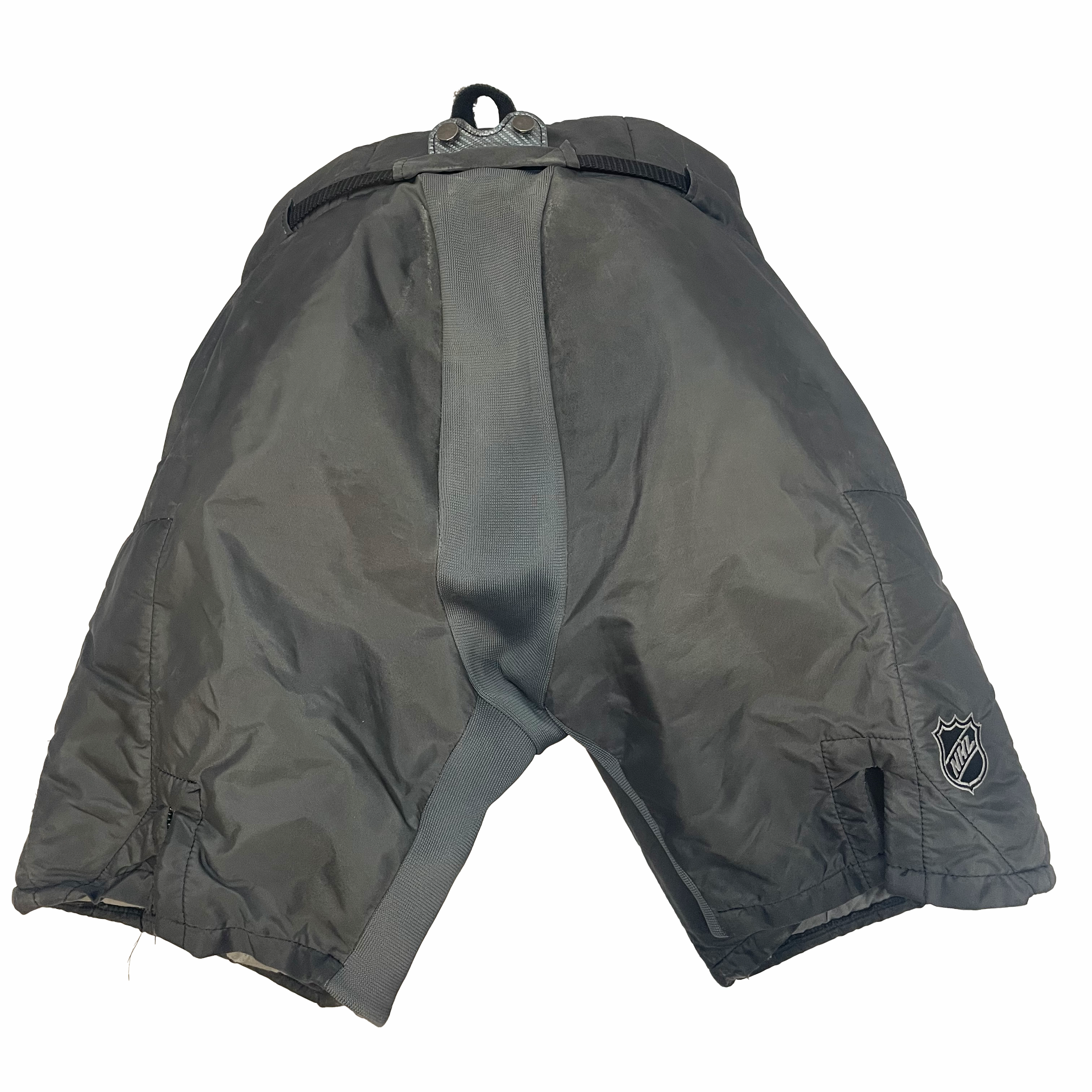 Pantalon de gardien de but Vaughn Pro Custom d'occasion de la LNH – Golden Knights de Las Vegas (gris)